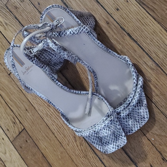 Sam Edelman Snakeskin Chunky Heel Sandal, size 11 - Picture 4 of 5